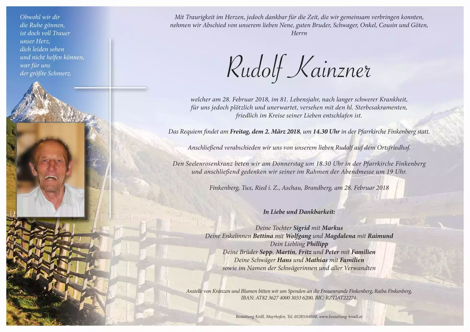 Parte von Rudolf Kainzner